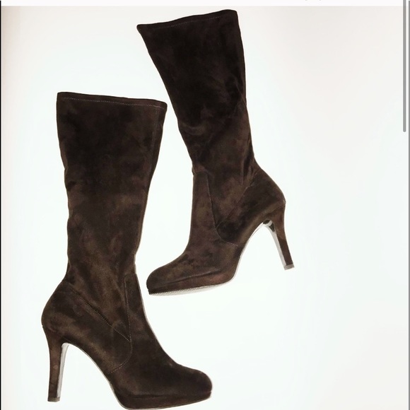 New Brown high heel boots - Picture 1 of 2
